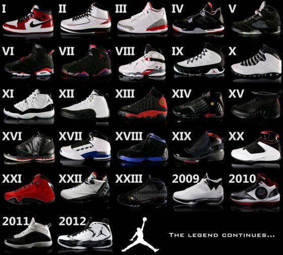 all of jordan sneakers