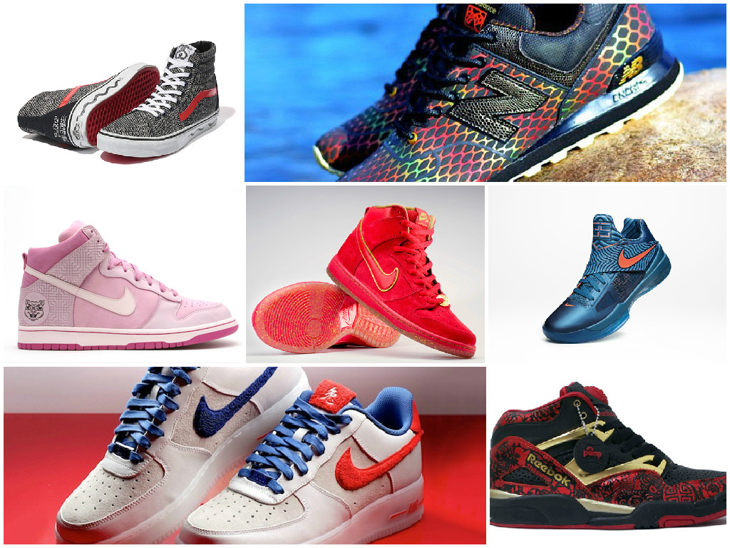 Chinese New Years Sneakers Collage