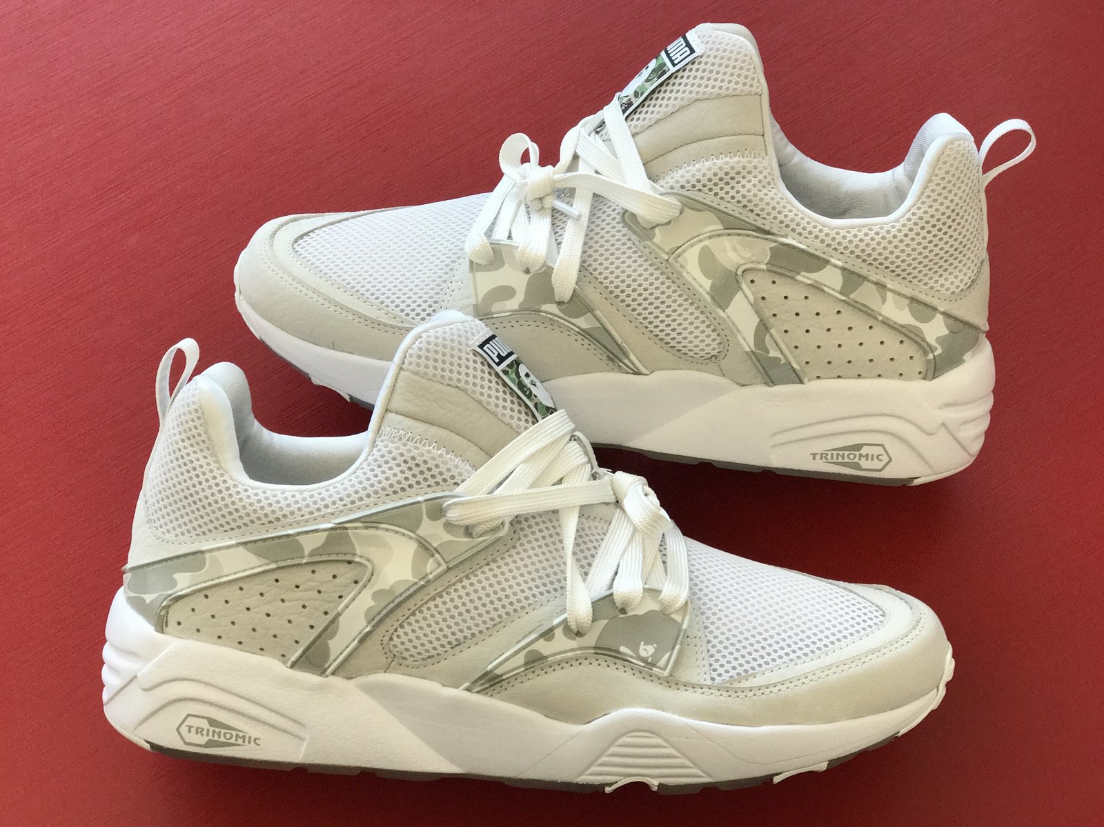 PUMA x BAPE Blaze of Glory in white camo