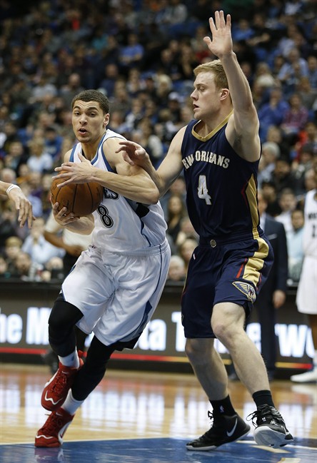 Zach Lavine wearing the Nike Air Way Up - Photo courtesy of AP Photo/Stacy Bengs