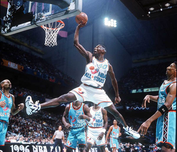 1996 Shawn Kemp in Reebok Kamikaze II All Star Game