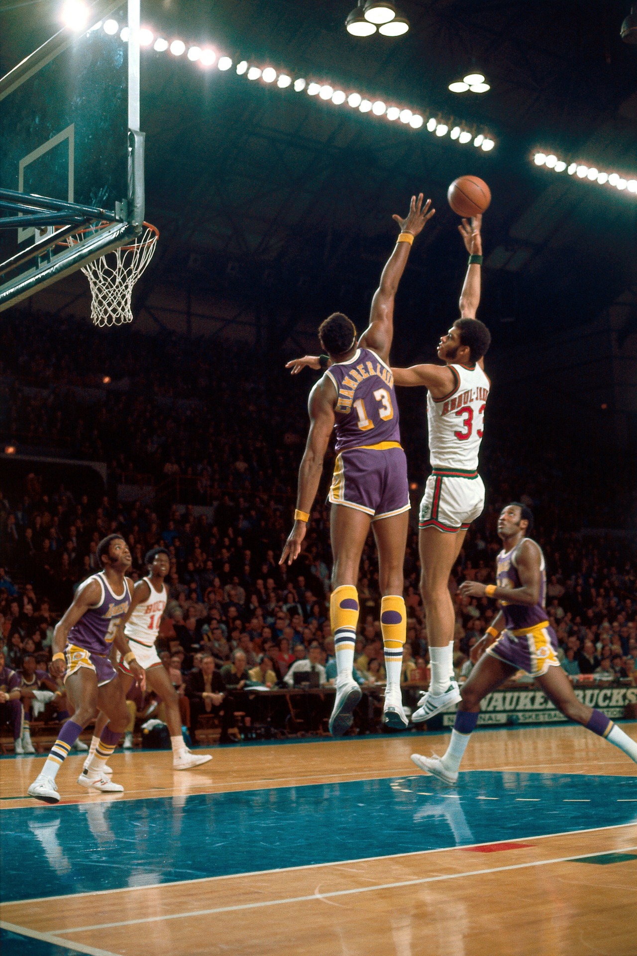 Milwaukee Bucks Kareem Abdul Jabbar in adidas