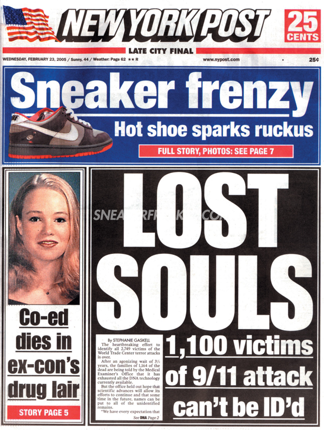 New York Post February 22nd 2005 Pigeon Dunk Release
