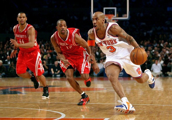 Stephon Marubry wearing Starbury 1 - Knicks(Photo Cred: Nick Laham/Getty Images)