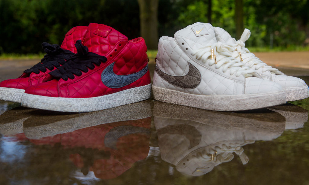 Supreme x Nike SB Blazer "Varsity Red" and "Sail"