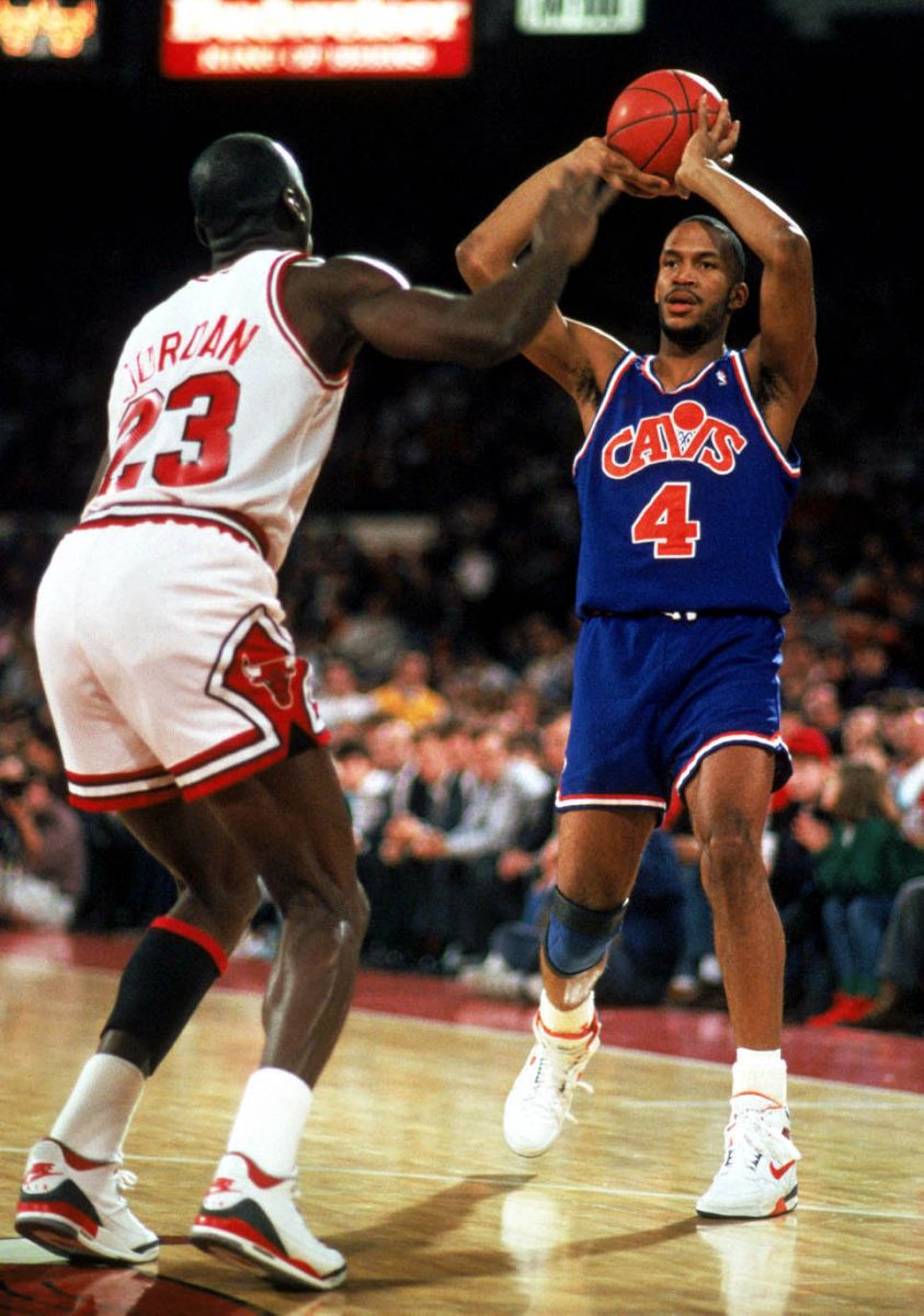 Michael Jordan in Air Jordan 3 "Fire Red"