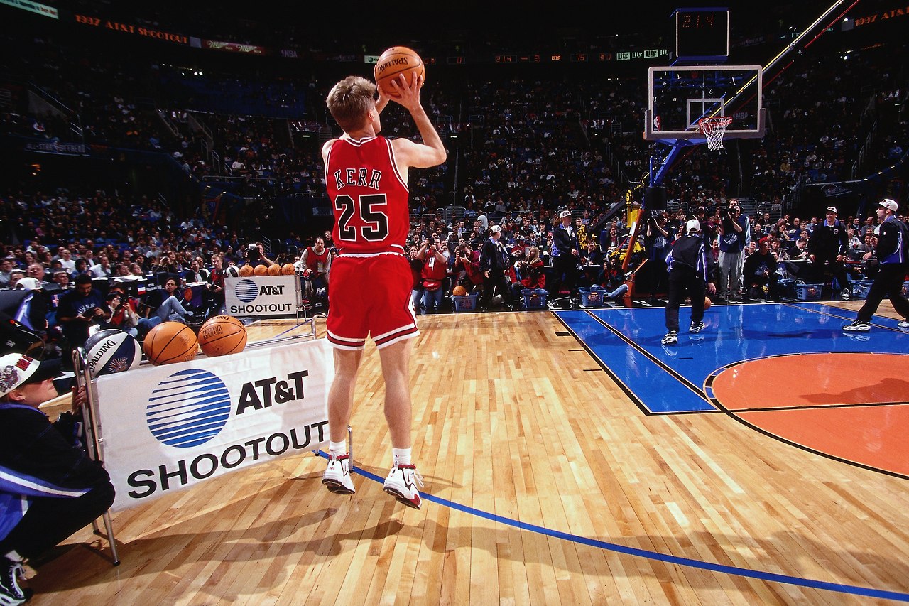Steve Kerr Finishes 1995 Season Making 52.4% of His 3-Pointers