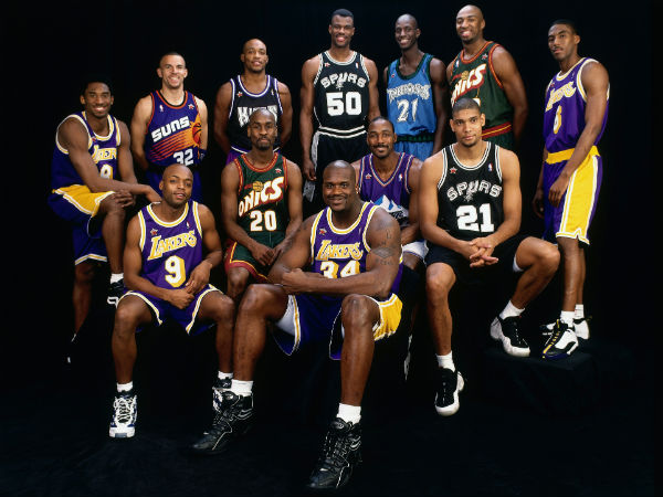 Tim Duncan in Nike Air Foamposite Pro with 1998 All-Stars