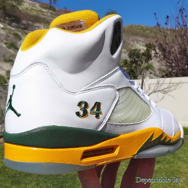 Ray Allen Jordan PEs: Air Jordan 5 Seattle Sonics Player Exclusive