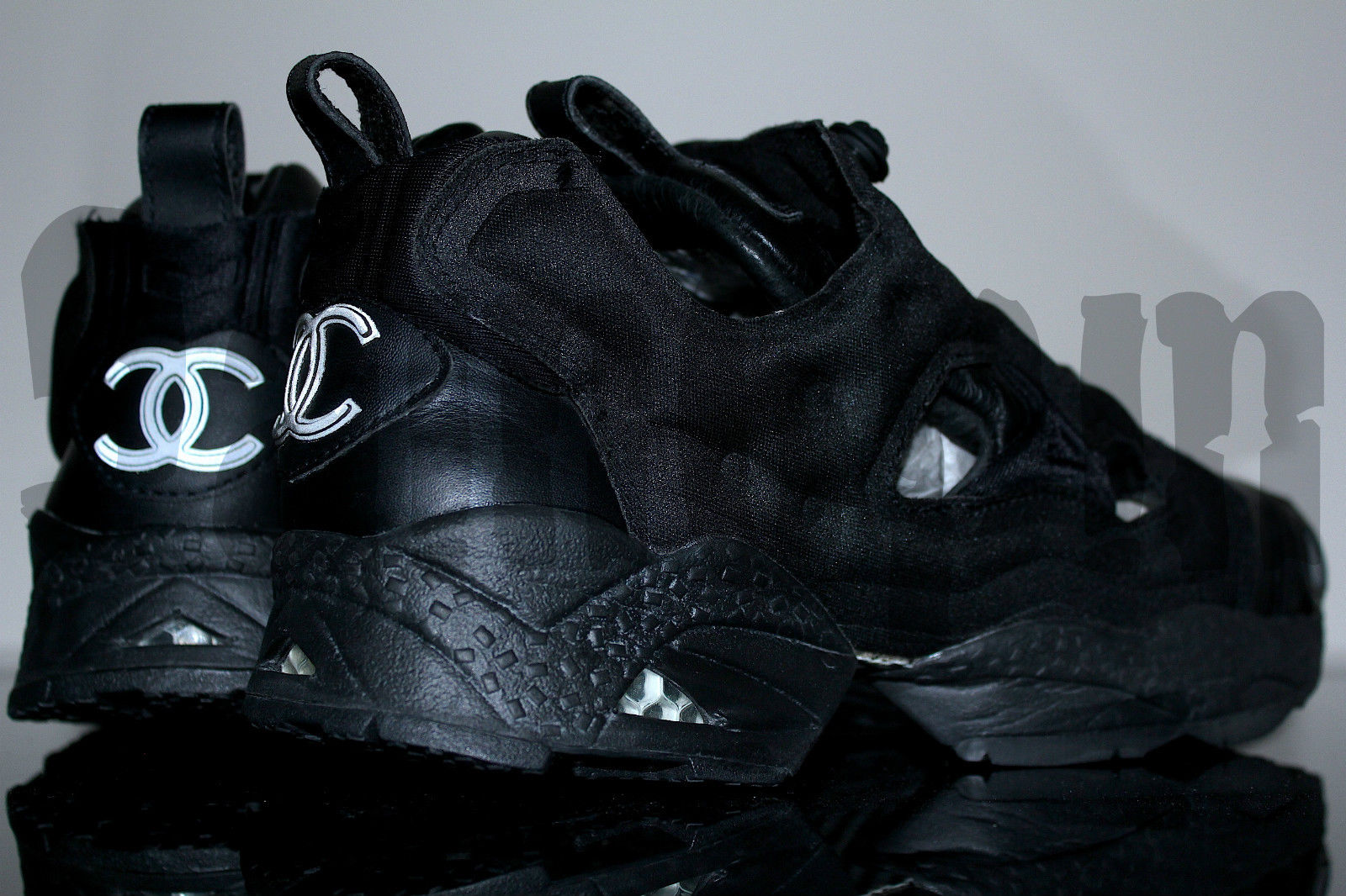 Chanel x Reebok Insta Pump Fury Black Lambskin 2005 1 of 5 Made
