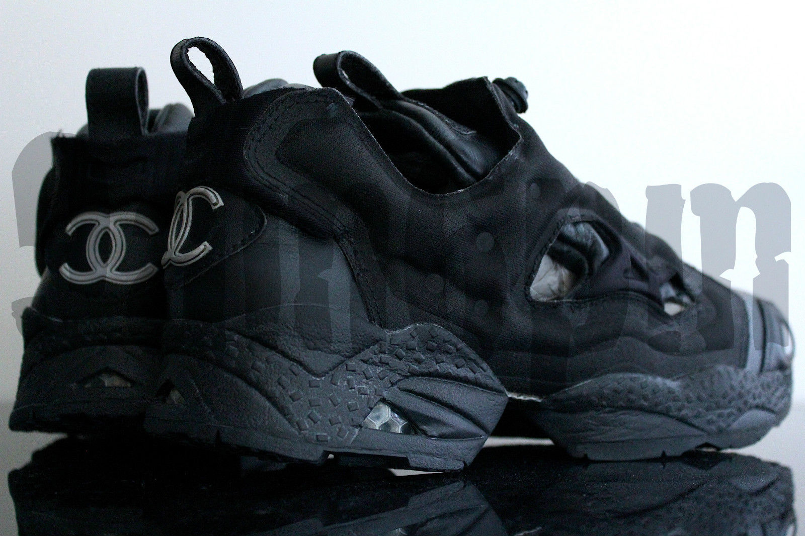 Chanel x Reebok Insta Pump Fury Black Lambskin 2005 1 of 5 Made