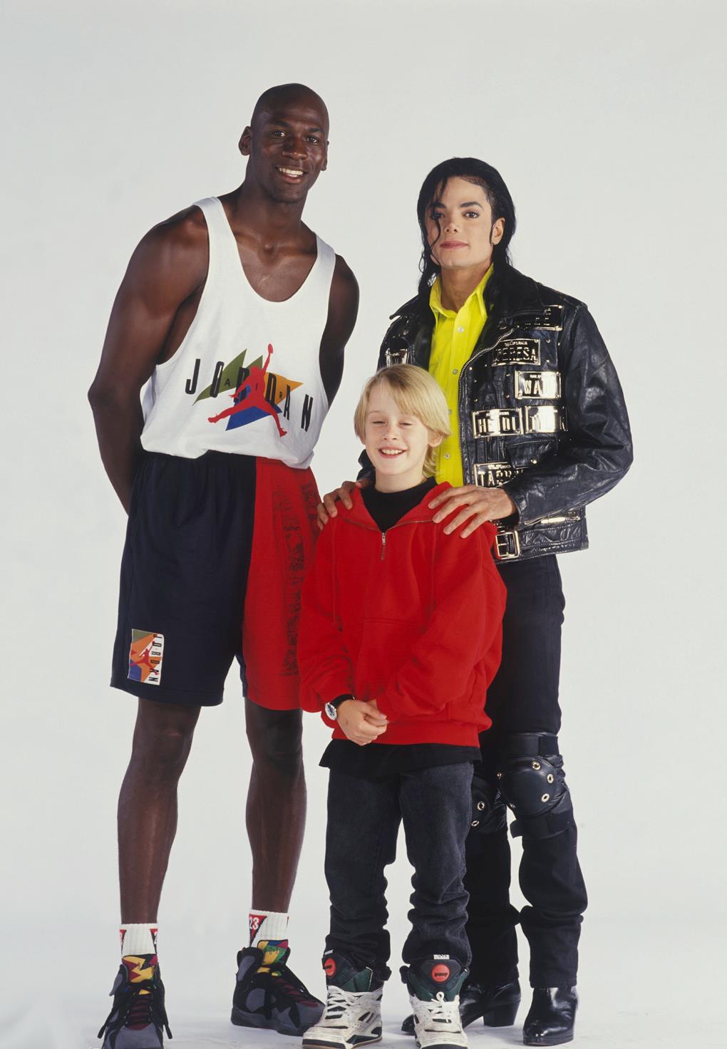 Michael Jordan in Air Jordan 7 "Bordeaux" and Macaulay Culkin in Reebok Battleground