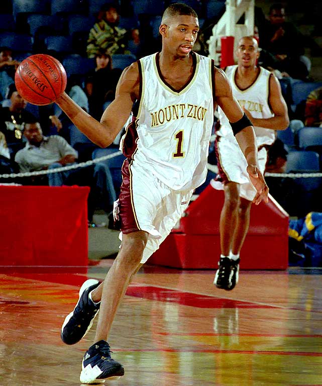 Tracy McGrady wearing the adidas Top Ten 2000 in High School
