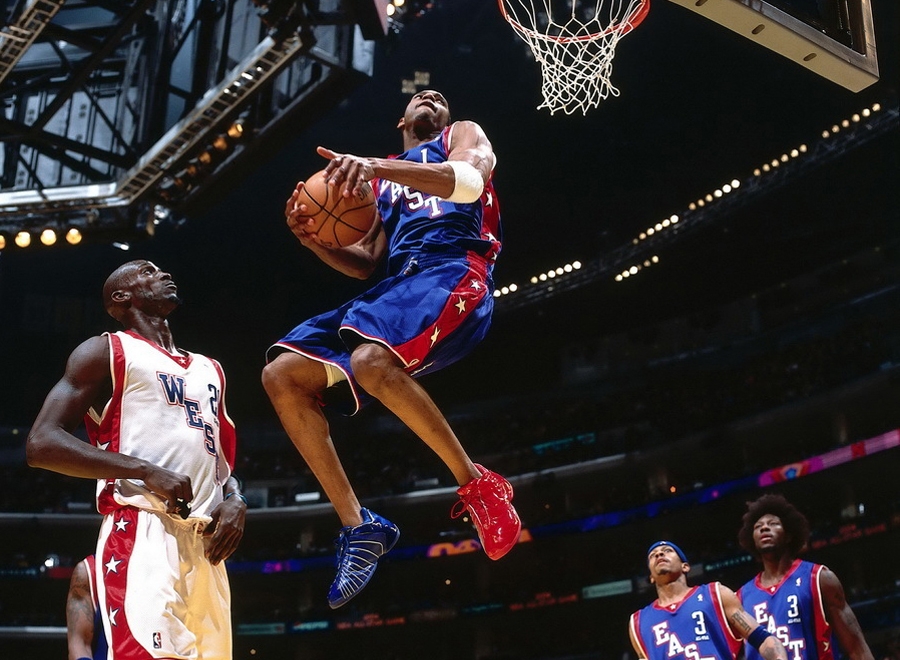 Tracy McGrady Wearing the adidas T-Mac 3 in the NBA All Star Game 2003