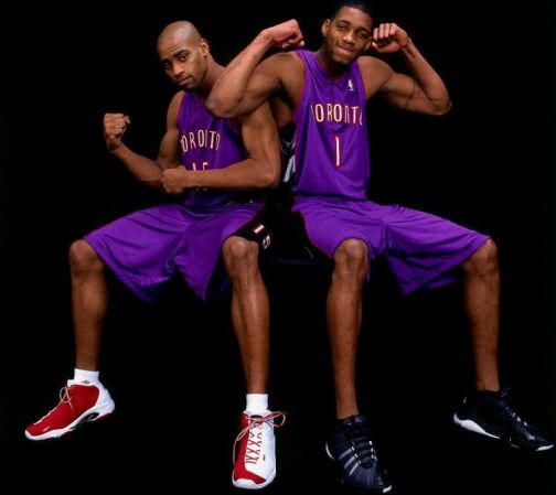 Tracy McGrady wearing the adidas Lithicon PE, Vince Carter in And1 Tai Chi