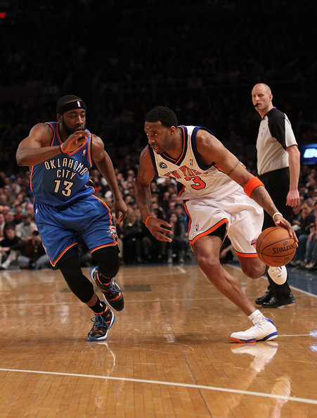 Tracy McGrady wearing the adidas TS Supernatural Creator New York Knicks PE