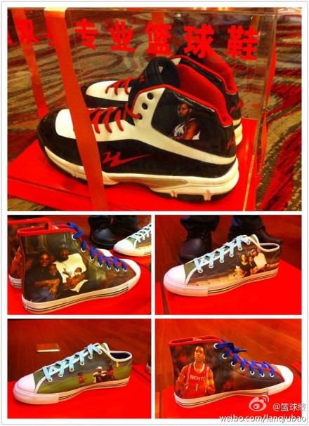 Custom sneakers made for Tracy McGrady's China arrival party in 2012