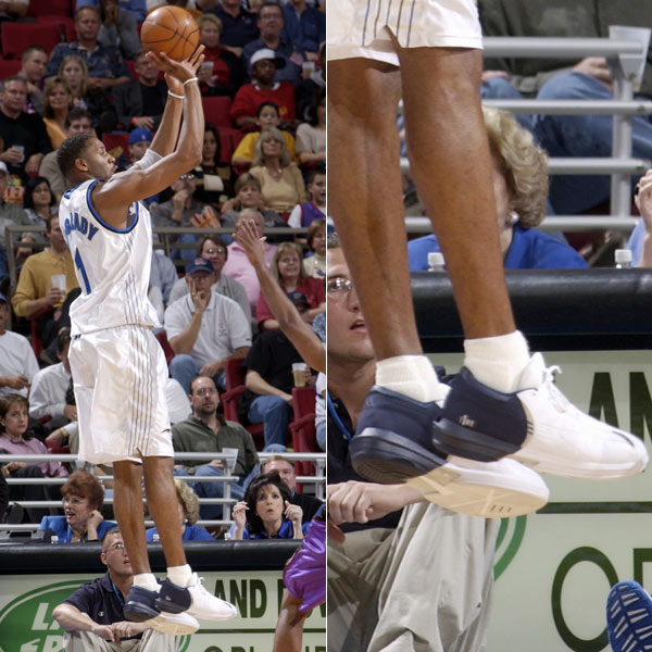 Tracy McGrady wearing the adidas Amazing Handle in 2001
