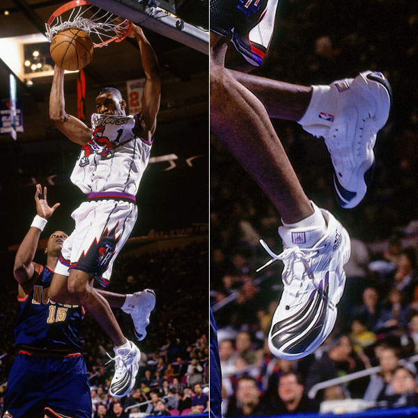 Tracy McGrady wearing the adidas Real Deal in 1998