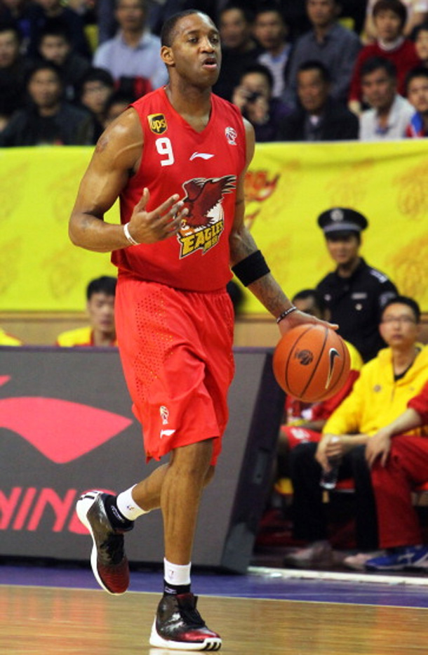 Tracy McGrady wearing the adidas Rose 3.5 in China in 2012