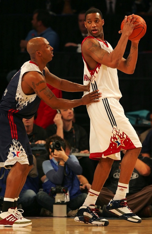 Tracy McGrady wearing the adidas T-Mac 6 All Star