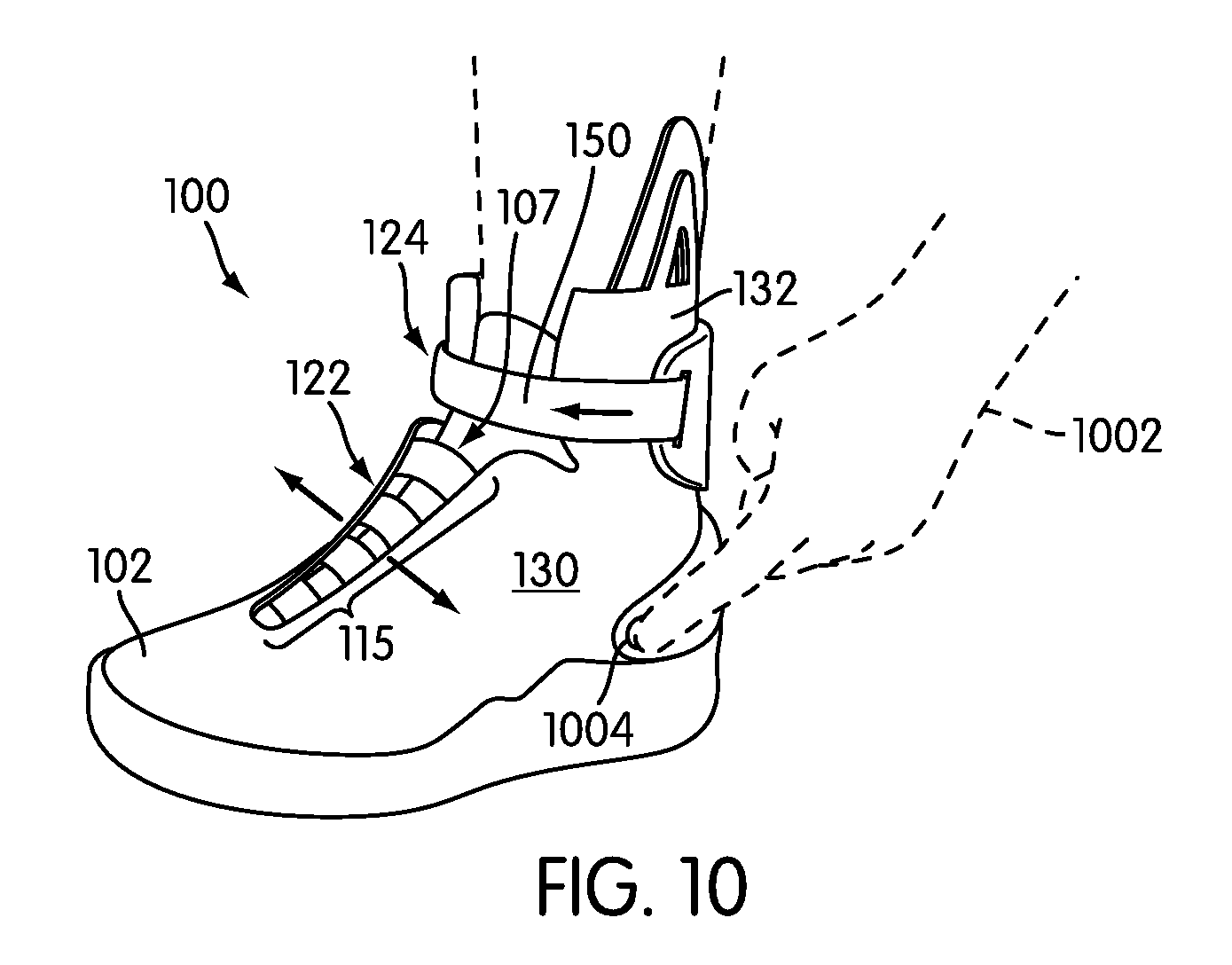 Patent for an article of footwear with an automatic lacing system
