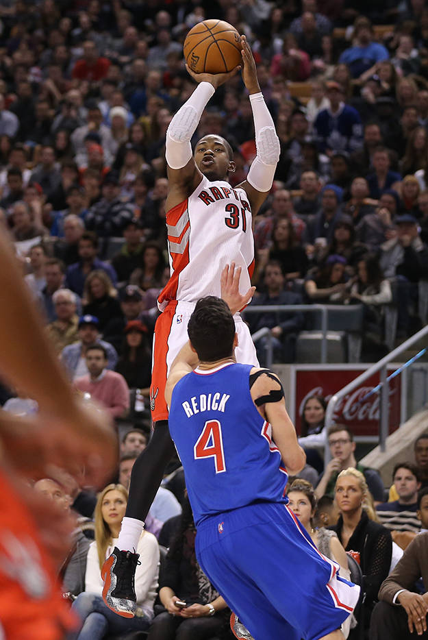 Terrence Ross jumper in Nike Air Flightposite Exposed