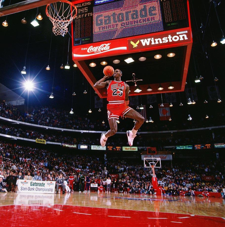 Michael Jordan Photos Free Throw Line Dunk in Air Jordan 3