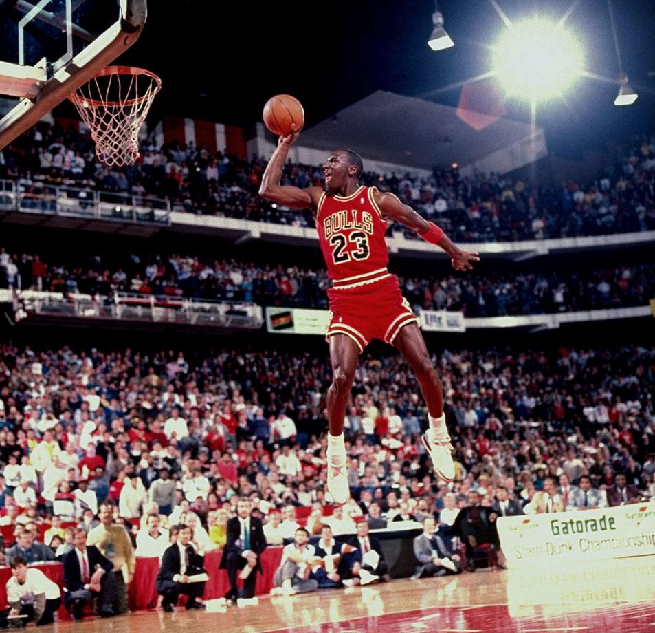 Michael Jordan Photos Free Throw Line Dunk in Air Jordan 3
