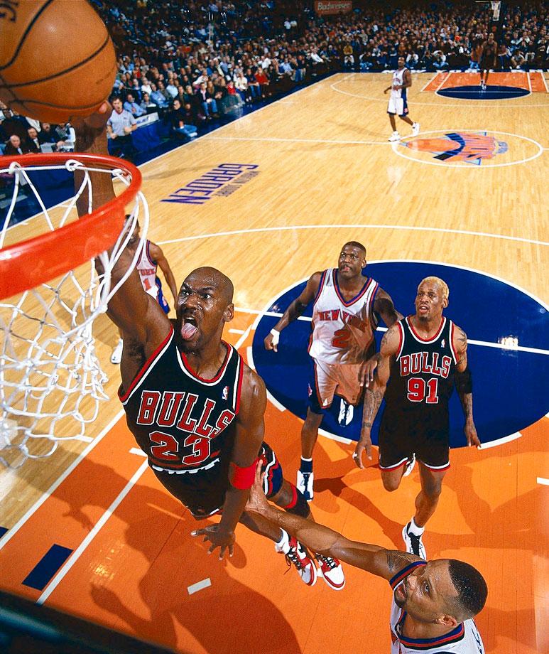 Michael Jordan Photos Final Game at Madison Square Garden NYC Wearing Air Jordan 1