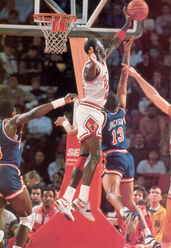 Michael Jordan wearing the Nike Air Alpha Force