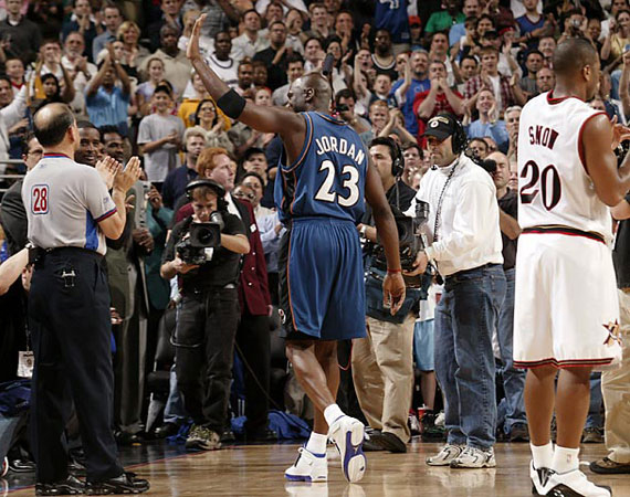 Michael Jordan's last game as a Washington Wizard
