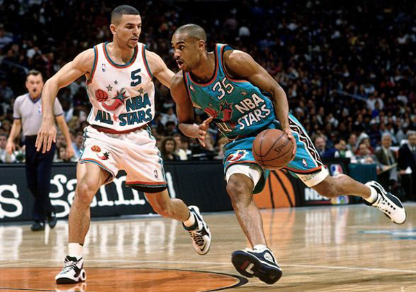 Jason Kidd in Nike Zoom Flight 95, Grant Hill in FILA Grant Hill II