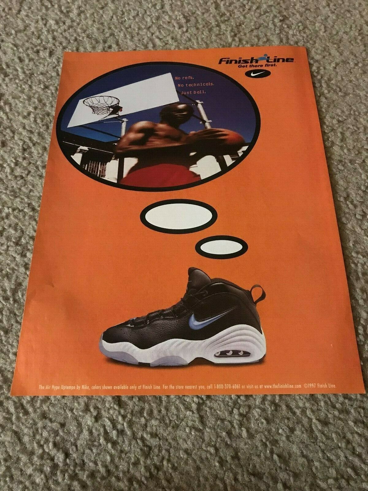 Vintage Sneaker Print Ad 1997 - Nike Air Hype Uptempo