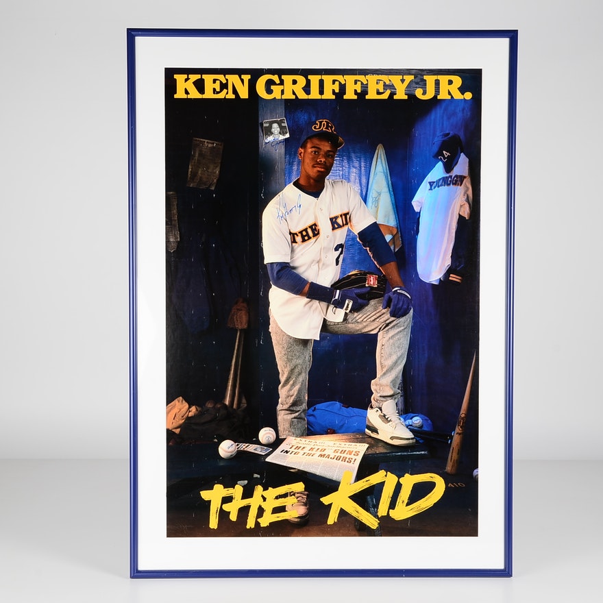 Ken Griffey Jr wearing Air Jordans (Jordan 3 True Blue)