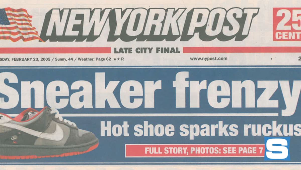 Nike SB: Pigeon Dunk NY Post Headline
