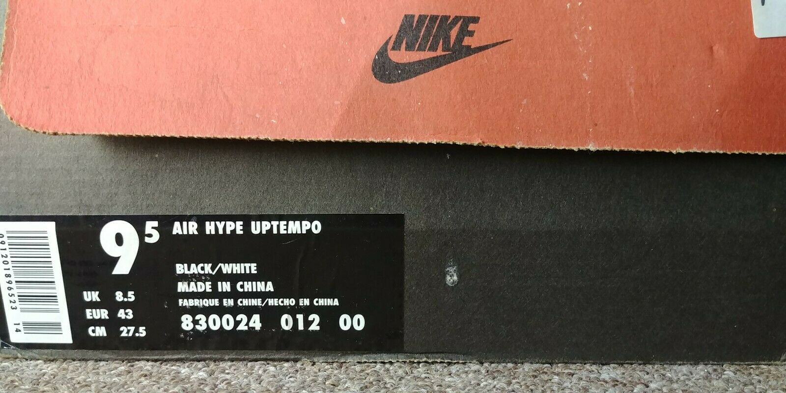 Nike Air Hype Uptempo Original Box
