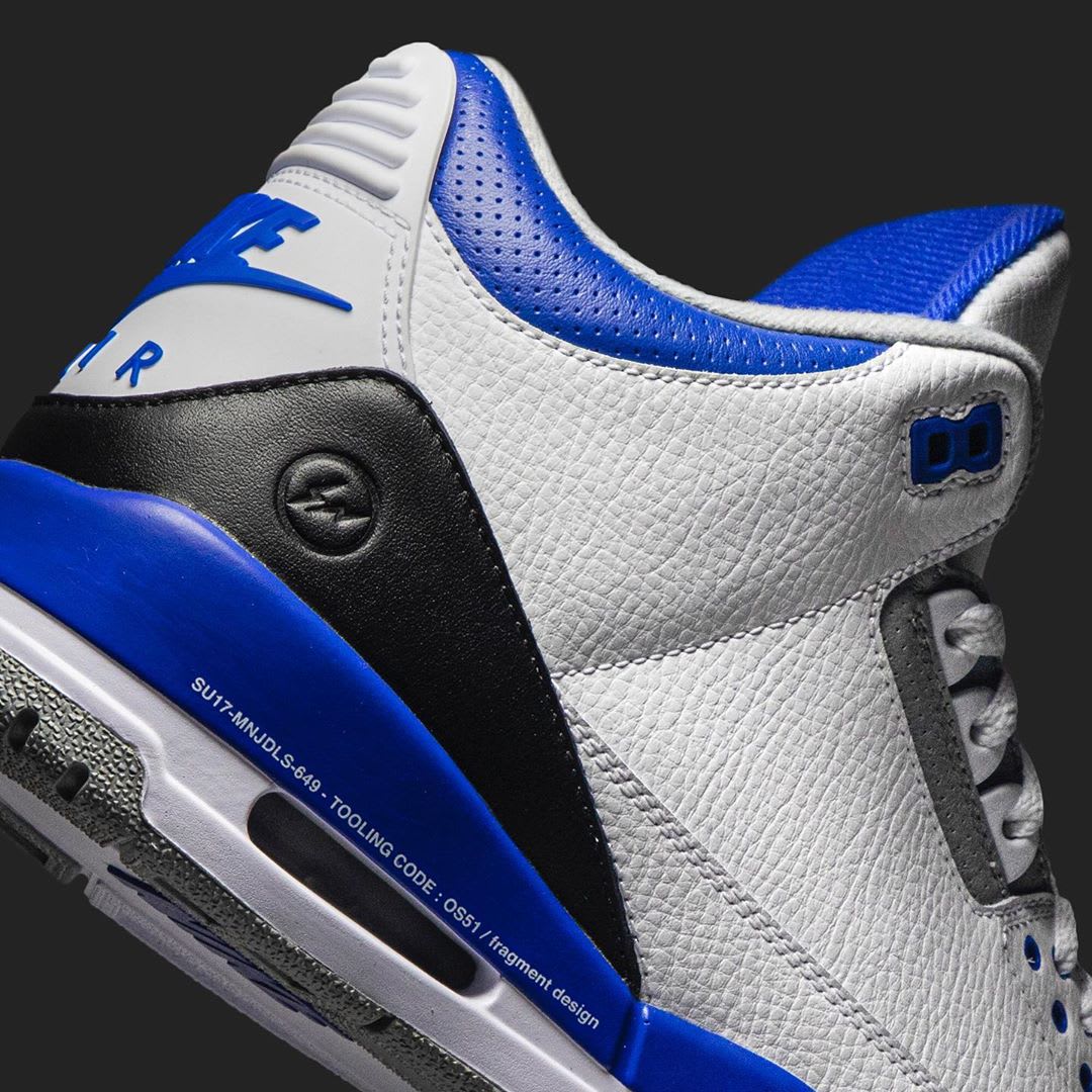 fragment design x Air Jordan 3 Heel